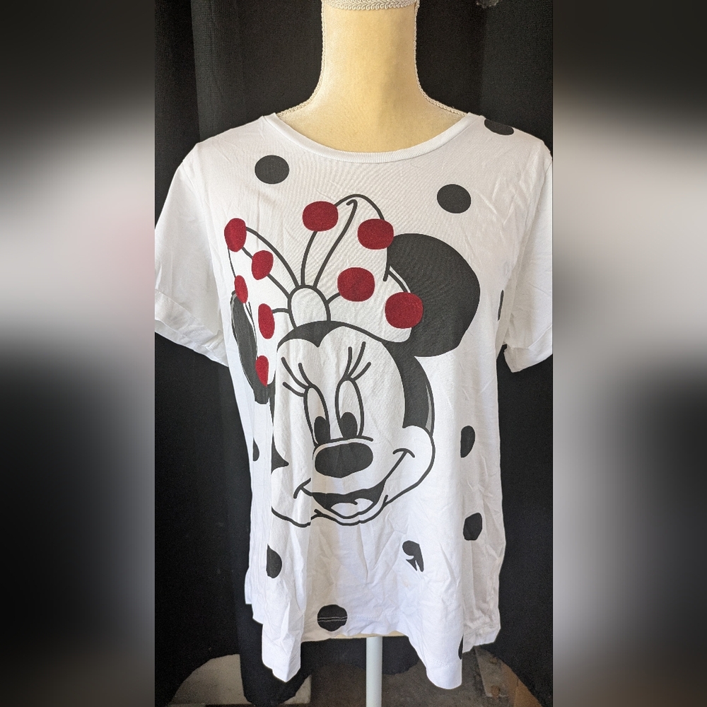 Kate Spade White and Black Minnie Mouse Tee